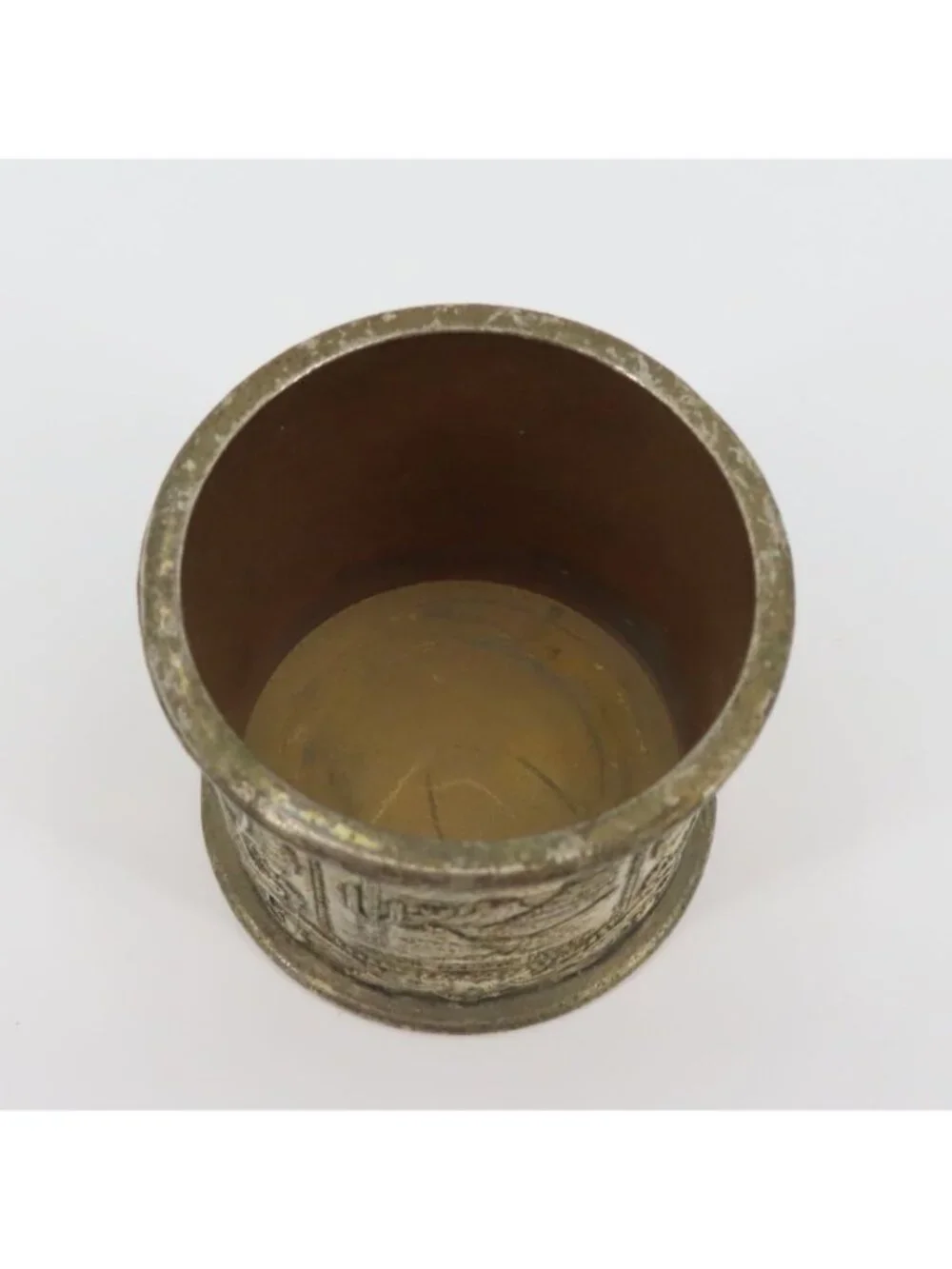 VTG Arizona Silver Tone Metal Shot Glass Souvenir Cup AZ State Travel Retro
